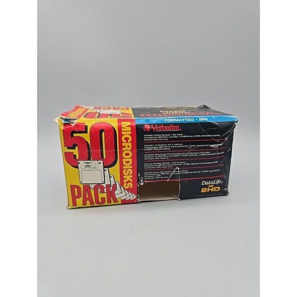 Verbatim Data Life IBM Formatted MF 2HD 3.5 Floppy Disks Microdisks Open Box 23 - Picture 4 of 5
